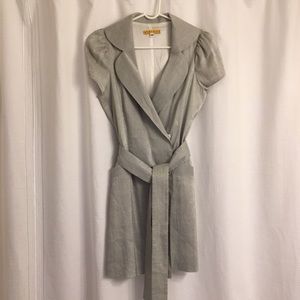 Alice & Olivia silver wrap dress